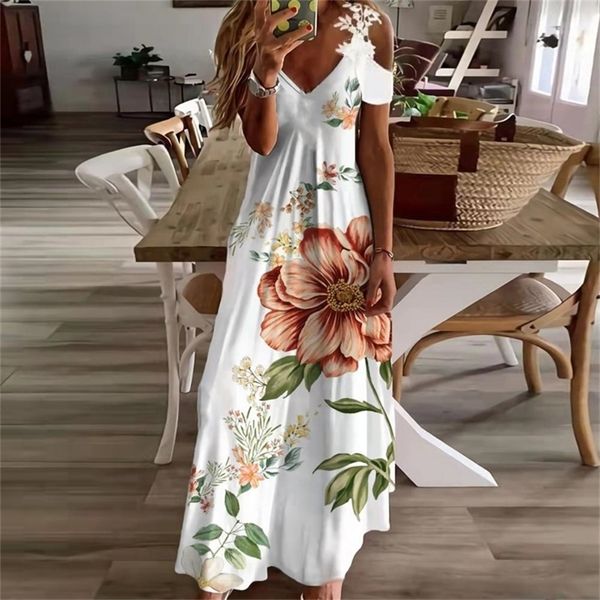 women summer dress bohemian maxi dres hollow out short sleeve a-line dress women ankle length beach robe vestidos de fiesta 220601, Black;gray
women summer dress bohemian maxi dres hollow out short sleeve a-line dress women ankle length beach robe vestidos de fiesta 220601, Black;gray