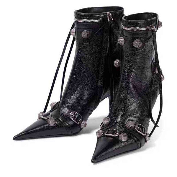 boots be toe women short four seasons universal metal rivet decorative thin high heel bare tassel side zipper 220709, Black
boots be toe women short four seasons universal metal rivet decorative thin high heel bare tassel side zipper 220709, Black