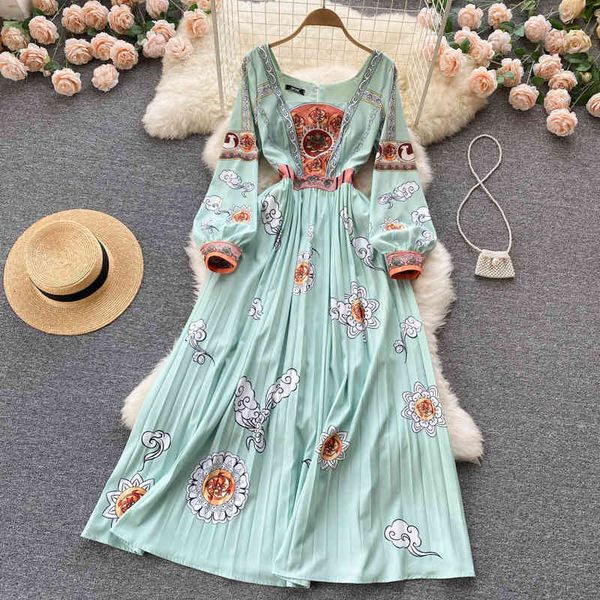 casual dresses spring 2022 style square collar green print pleated temperament long fashion feminine dress x6ep, Black;gray
casual dresses spring 2022 style square collar green print pleated temperament long fashion feminine dress x6ep, Black;gray