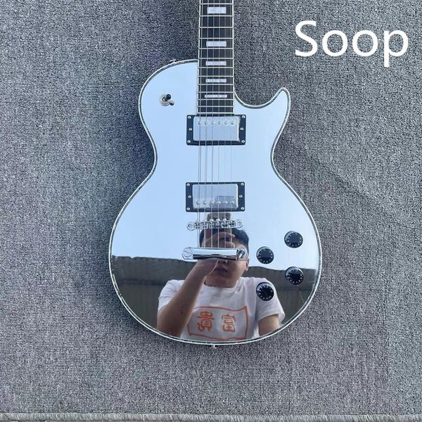 lp custom electric guitar silver mirror body two pick-up body silver white accessories guitarra guitars
lp custom electric guitar silver mirror body two pick-up body silver white accessories guitarra guitars