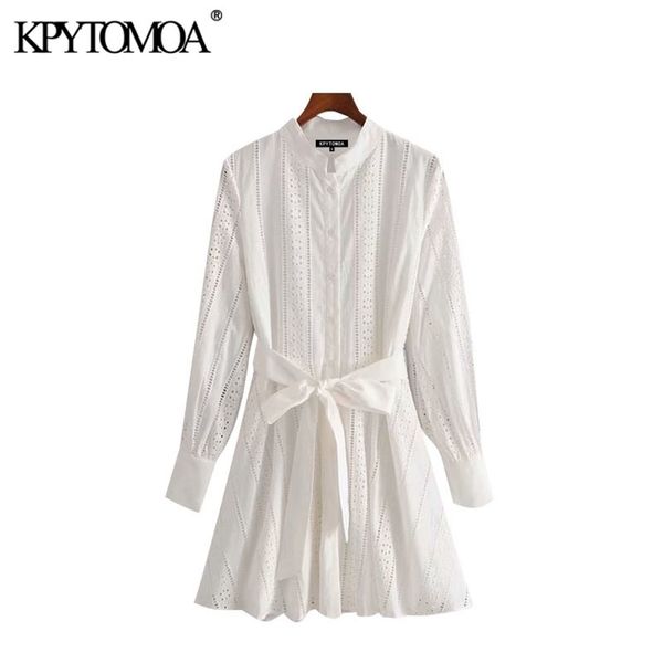 kpytomoa women chic fashion hollow out embroidery with belt mini dress vintage high collar long sleeve female dresses mujer t200613, Black;gray
kpytomoa women chic fashion hollow out embroidery with belt mini dress vintage high collar long sleeve female dresses mujer t200613, Black;gray