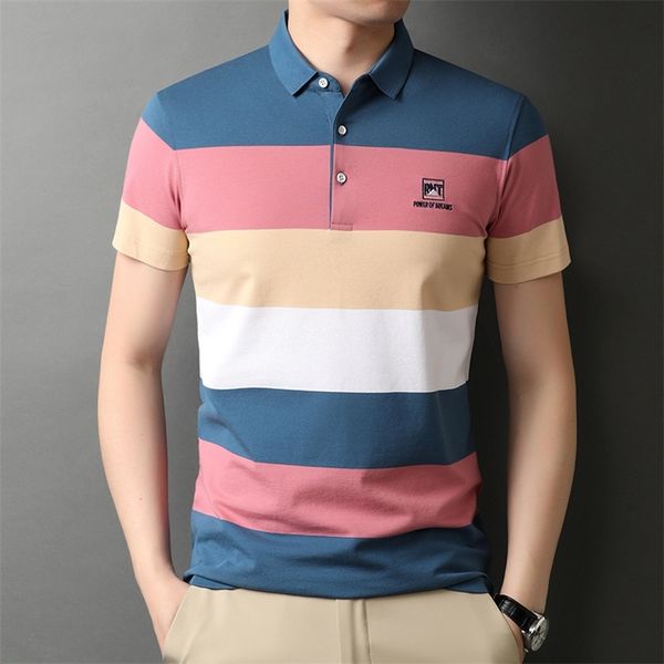 men's polo shirt summer striped cotton short sleeve golf polos solid slim fashion arrival breathable plus size 220408, White;black
men's polo shirt summer striped cotton short sleeve golf polos solid slim fashion arrival breathable plus size 220408, White;black