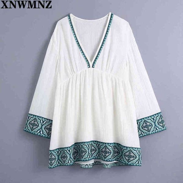 xnwmnz textured mini embroidery dress women za patchwork long puff sleeve vintage loose summer woman pleated es 210513, Black;gray
xnwmnz textured mini embroidery dress women za patchwork long puff sleeve vintage loose summer woman pleated es 210513, Black;gray