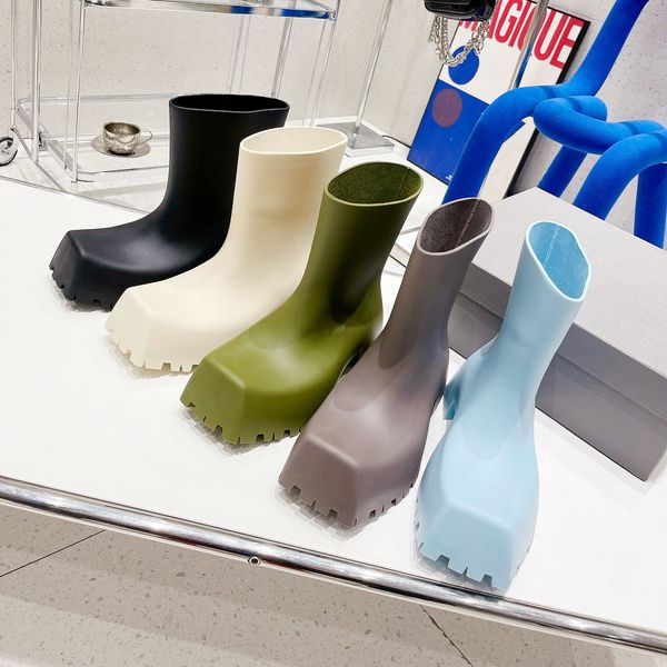 2022 famous brand designer women short boots square toes thick bottom rain boot simple candy color ladies platform casual shoes outdoor rain, Black
2022 famous brand designer women short boots square toes thick bottom rain boot simple candy color ladies platform casual shoes outdoor rain, Black
