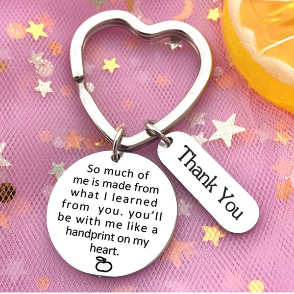 thank you teacher stainless steel round metal letter key chain rings for men women car keys ring pendant friend gift wholesale, Slivery;golden
thank you teacher stainless steel round metal letter key chain rings for men women car keys ring pendant friend gift wholesale, Slivery;golden