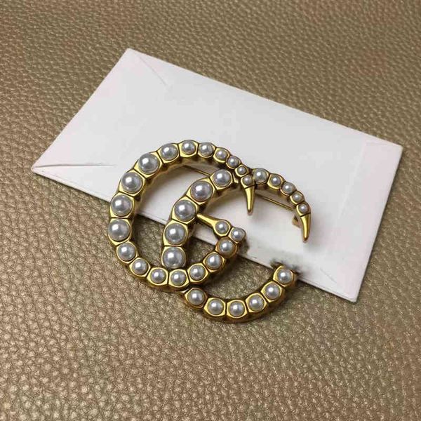 outlet ancient letter double pearl brooch female used clothes accessories hollow out pin, Gray
outlet ancient letter double pearl brooch female used clothes accessories hollow out pin, Gray