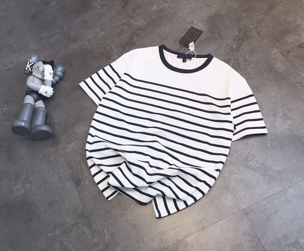 knit women's t-shirt new short sleeve striped round neck pullover slim fit knit cotton plus size vintage #m-xl, White
knit women's t-shirt new short sleeve striped round neck pullover slim fit knit cotton plus size vintage #m-xl, White