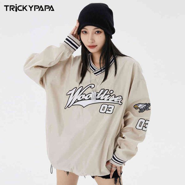 tkpa american high street windbreaker fabric sweater men's and women's loose fashion brand oversize hip hop, Black
tkpa american high street windbreaker fabric sweater men's and women's loose fashion brand oversize hip hop, Black