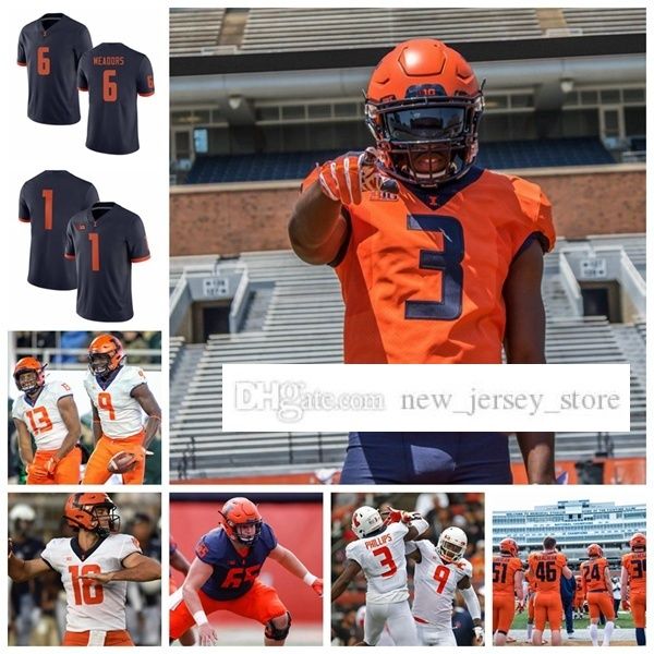 ncaa custom illinois college fighting illini football jerseys stitched ra'von bonner isaiah williams reggie corbin ricky smalling jerse, Black
ncaa custom illinois college fighting illini football jerseys stitched ra'von bonner isaiah williams reggie corbin ricky smalling jerse, Black