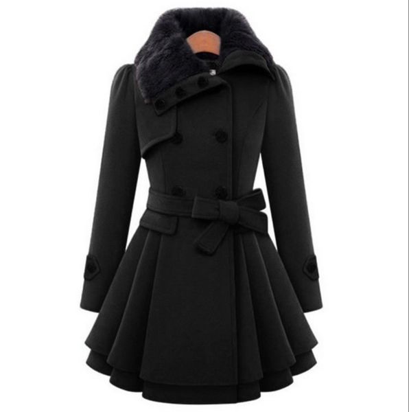 fashion womens blends slim trench coats lady fur collar peacoat winter woolen coat jackets outwear new style european and ame, Black
fashion womens blends slim trench coats lady fur collar peacoat winter woolen coat jackets outwear new style european and ame, Black