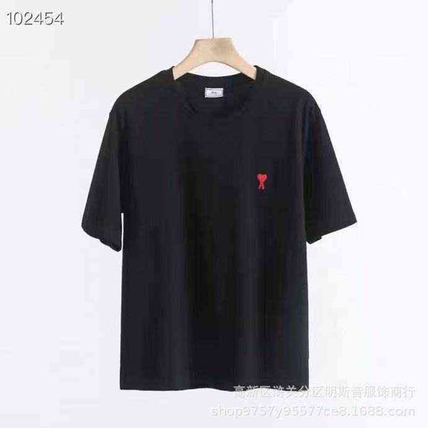 short fashion designersummer sleeve casual chest small love embroidery men's and women's brand t-shirt, White
short fashion designersummer sleeve casual chest small love embroidery men's and women's brand t-shirt, White