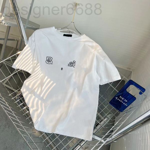 women's t-shirt designer spring and summer paris cursive hollow letter embroidery loose fashion simple men's women's same rou, White
women's t-shirt designer spring and summer paris cursive hollow letter embroidery loose fashion simple men's women's same rou, White