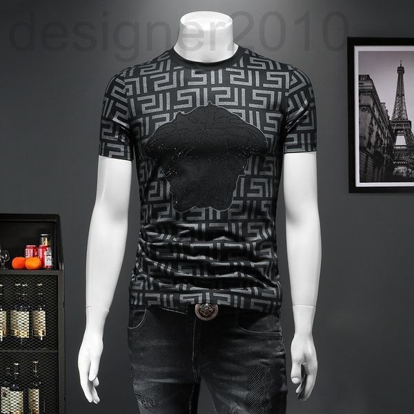 men's t-shirts designer european round neck drill printing mercerized cotton 2022 summer new men's short sleeve casual t-shirt, White;black
men's t-shirts designer european round neck drill printing mercerized cotton 2022 summer new men's short sleeve casual t-shirt, White;black