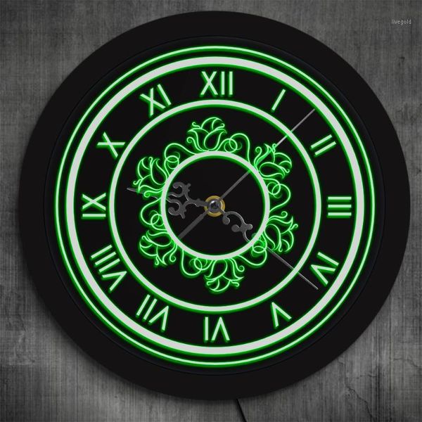 wall clocks vintage roman numeral clock with floral pattern led laser engraved numerics numbers decorative watch backlights
wall clocks vintage roman numeral clock with floral pattern led laser engraved numerics numbers decorative watch backlights