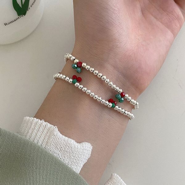 s925 sterling silver cherry bracelet female hand beaded cute ins versatile temperament, Golden;silver
s925 sterling silver cherry bracelet female hand beaded cute ins versatile temperament, Golden;silver