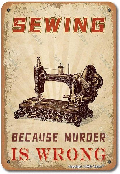 sewing because murder is wrong iron retro look 8x12 inch decoration crafts sign for home kitchen bathroom farm garden garage funny wall
sewing because murder is wrong iron retro look 8x12 inch decoration crafts sign for home kitchen bathroom farm garden garage funny wall