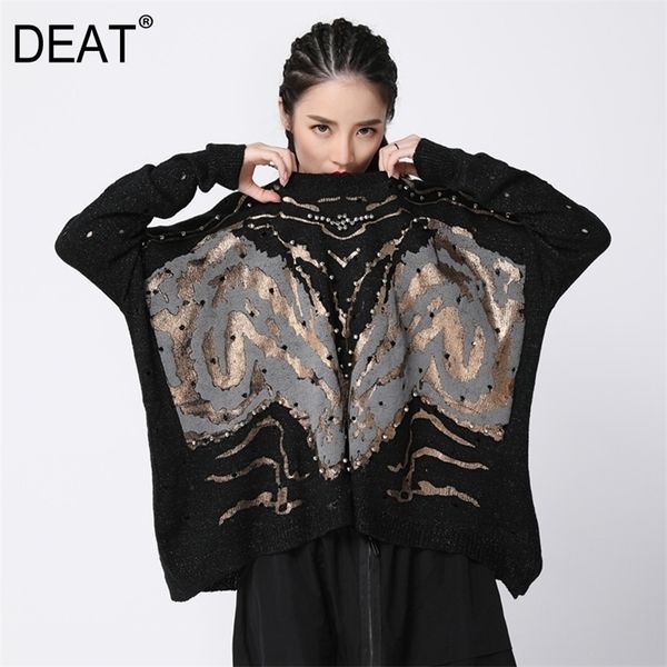 deat spring black patchwork loose full sleeve o collar pullover women fashion beading sweater oa87 y200720, White;black
deat spring black patchwork loose full sleeve o collar pullover women fashion beading sweater oa87 y200720, White;black