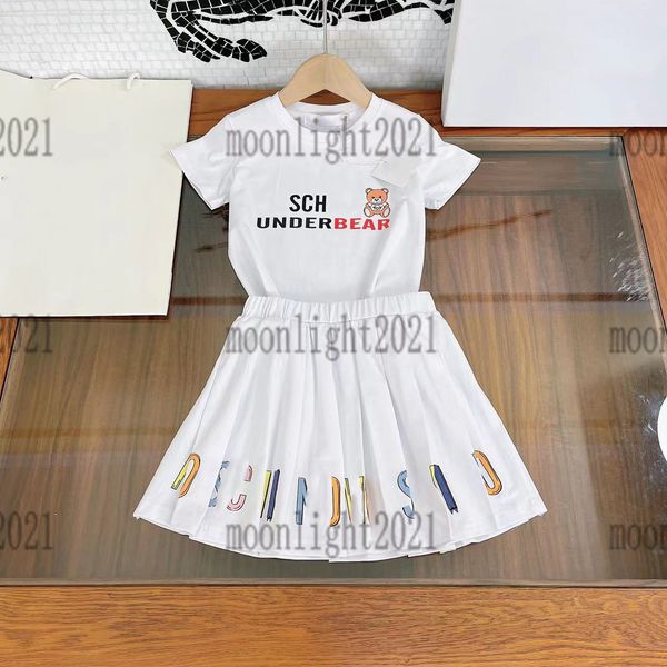 2022ss summer brand girls sets high-end t shirts with pleated skirts children's skirt designer round neck t-shirts bear mosc printing w, White
2022ss summer brand girls sets high-end t shirts with pleated skirts children's skirt designer round neck t-shirts bear mosc printing w, White