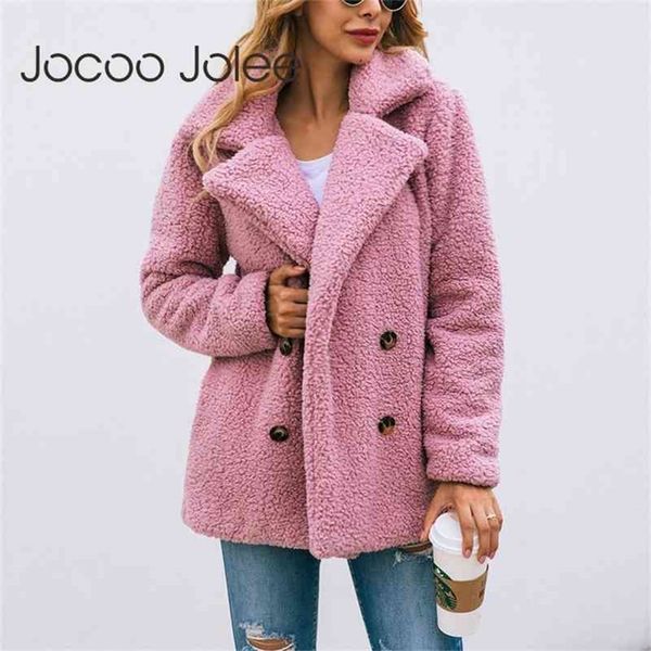 women elegant faux fur jackets female fashion double-breasted teddy coats warm soft overcoats plus size outwear 210416, Black
women elegant faux fur jackets female fashion double-breasted teddy coats warm soft overcoats plus size outwear 210416, Black