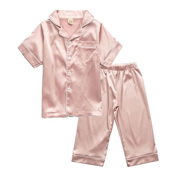 children silk pajamas kids summer pyjamas set for girls boys toddler home sleepwear clothes teens nightwear clothing lj201216, Blue;red
children silk pajamas kids summer pyjamas set for girls boys toddler home sleepwear clothes teens nightwear clothing lj201216, Blue;red