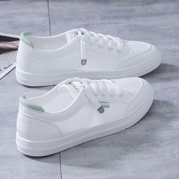 women sneakers women's vulcanize shoes spring autumn breathable flats solid color mesh shoes young woman casual white shoes 220722, Black;white
women sneakers women's vulcanize shoes spring autumn breathable flats solid color mesh shoes young woman casual white shoes 220722, Black;white