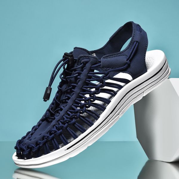 mens sandals 2022 summer lace up flats close toes blue comfortable breathable man slipppers 13 color couple shoes 35-48, Black
mens sandals 2022 summer lace up flats close toes blue comfortable breathable man slipppers 13 color couple shoes 35-48, Black