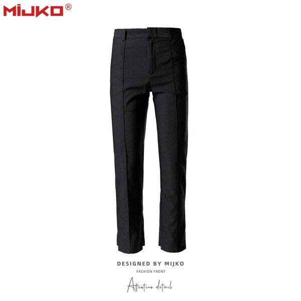 men's pants mijko men's wear women's spring and summer new high street split leg trousers men's and women's straigh, Black
men's pants mijko men's wear women's spring and summer new high street split leg trousers men's and women's straigh, Black