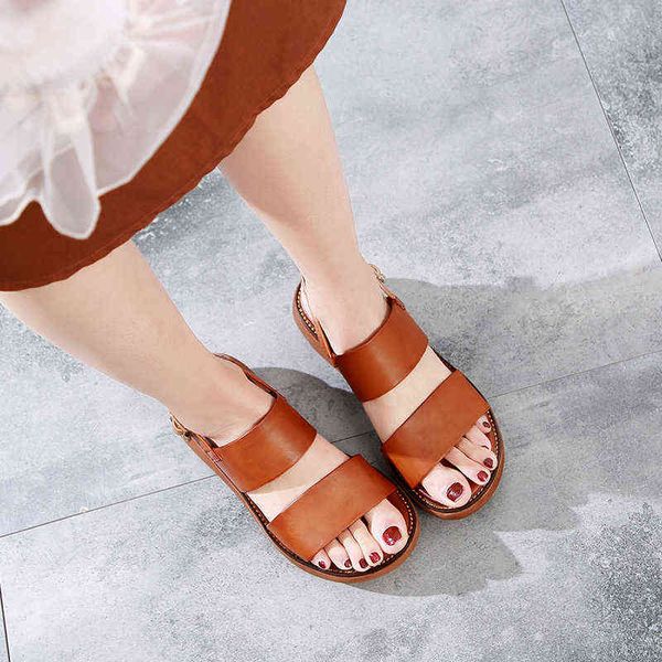 handmade sandals retro single shoes muffin simple leather round head sandals women, Black
handmade sandals retro single shoes muffin simple leather round head sandals women, Black