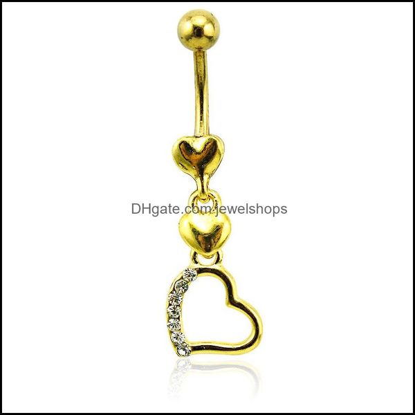 body piercing fashion gold plated belly button rings 316l stainless steel barbells rhinestone heart navel jewelry drop delivery 2021 bell, Silver
body piercing fashion gold plated belly button rings 316l stainless steel barbells rhinestone heart navel jewelry drop delivery 2021 bell, Silver