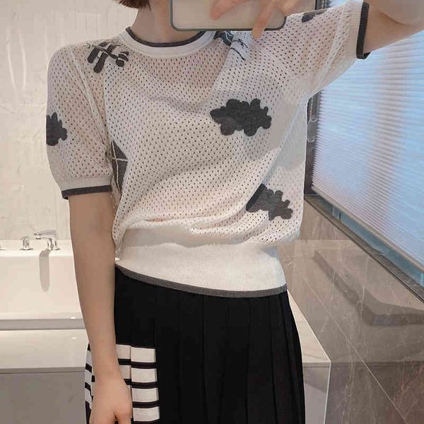 women's sweaters french hollow waist close knit women's clothing summer round neck casual cloud jacquard 1dvn, White;black
women's sweaters french hollow waist close knit women's clothing summer round neck casual cloud jacquard 1dvn, White;black