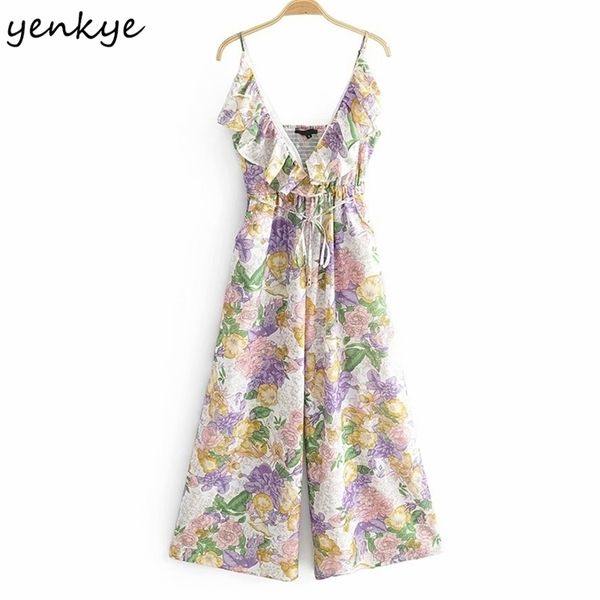 yenkye floral print sling jumpsuit women ruffle v neck sleeveless holiday summer boho jumpsuits long romper monos mujer 210326, Black;white
yenkye floral print sling jumpsuit women ruffle v neck sleeveless holiday summer boho jumpsuits long romper monos mujer 210326, Black;white