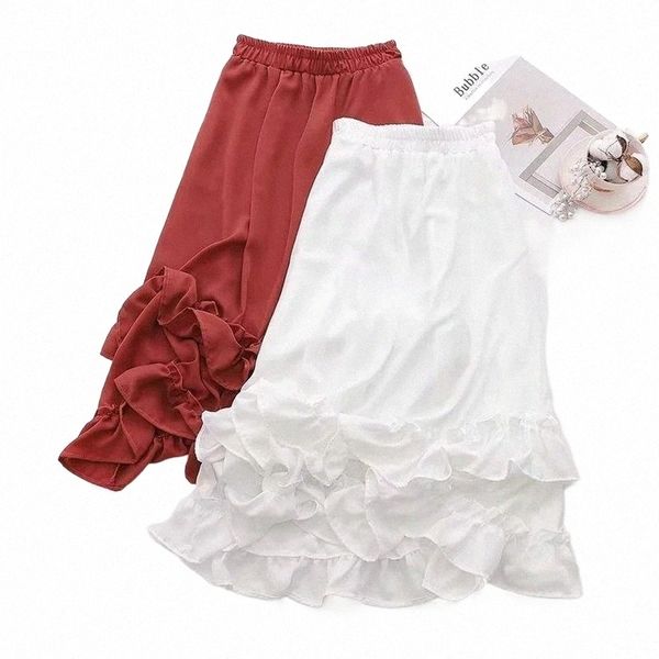 women summer skirts fashion white red high waist elastic solid color ruffles patchwork chiffon skirt elegant quality saia 2022 w0tw#, Black
women summer skirts fashion white red high waist elastic solid color ruffles patchwork chiffon skirt elegant quality saia 2022 w0tw#, Black