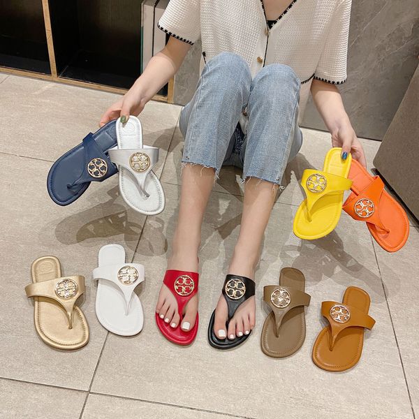 sandals designer american tb metal sandals women wear flat bottomed beach slippers large flip flops kig0, Black
sandals designer american tb metal sandals women wear flat bottomed beach slippers large flip flops kig0, Black
