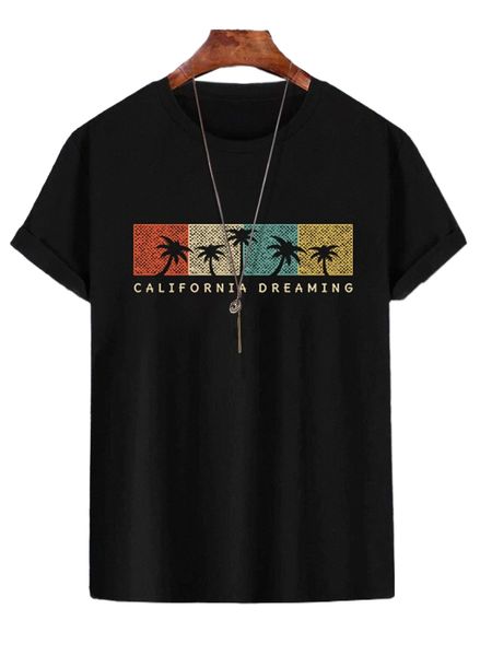 men coconut tree & letter graphic tee e74g#, White;black
men coconut tree & letter graphic tee e74g#, White;black