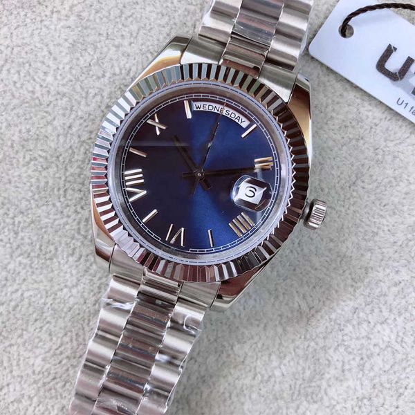 st9 steel news men luxury brand watches blue red dial day date daydate automatic mechanics 41mm sapphire glass stainless mens watch, Slivery;brown
st9 steel news men luxury brand watches blue red dial day date daydate automatic mechanics 41mm sapphire glass stainless mens watch, Slivery;brown