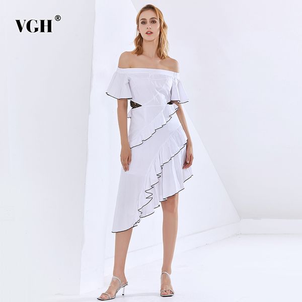 white patchwork ruffles shirts for women slash neck short sleeve asymmetrical high waist dresses female summer 210507, Black;gray
white patchwork ruffles shirts for women slash neck short sleeve asymmetrical high waist dresses female summer 210507, Black;gray