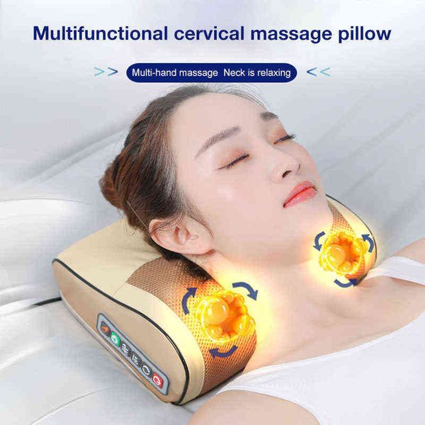 infrared heating neck shoulder back body electric massage pillow shiatsu massager device cervical healthy massageador relaxation 220507
infrared heating neck shoulder back body electric massage pillow shiatsu massager device cervical healthy massageador relaxation 220507