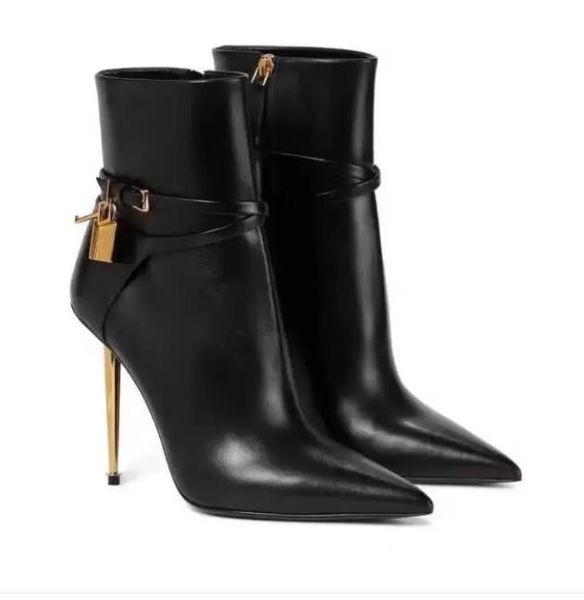 new pattern black calf leather boots metal heel ankle boots side zip shoes pointed toe stiletto bootie women s boot with gold locks in winte
new pattern black calf leather boots metal heel ankle boots side zip shoes pointed toe stiletto bootie women s boot with gold locks in winte