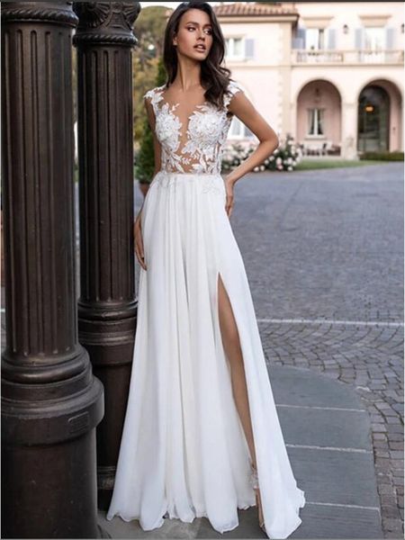 2022 new light wedding dress trailing bride lace trailing simple wed dresses vestido de novia, White
2022 new light wedding dress trailing bride lace trailing simple wed dresses vestido de novia, White