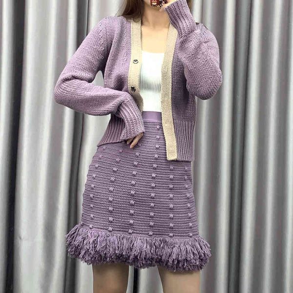 two piece dress taro purple cardigan small coat two-piece set + high waist three-dimensional grain tassel skirt 97td, White
two piece dress taro purple cardigan small coat two-piece set + high waist three-dimensional grain tassel skirt 97td, White