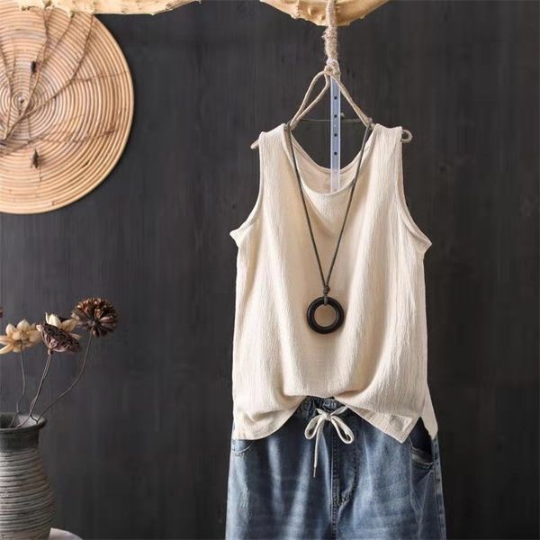 women's tank cotton line solid color plus size loose vest shirt sleeveless female v neck basic woman summer tanks camis 220427, White
women's tank cotton line solid color plus size loose vest shirt sleeveless female v neck basic woman summer tanks camis 220427, White