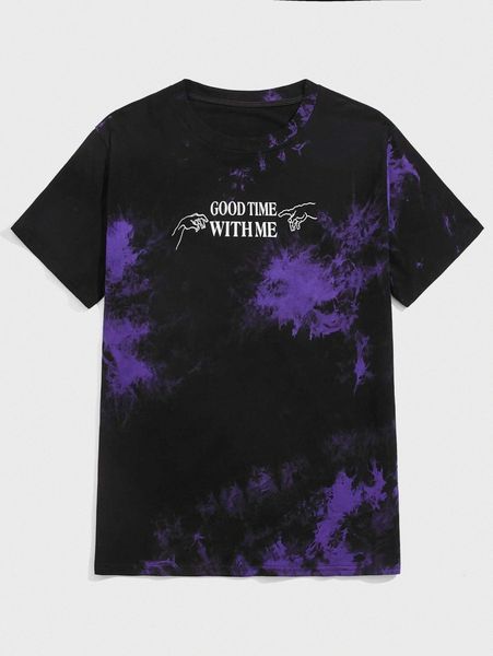 romwe guys tie dye letter graphic tee y2vj#, White;black
romwe guys tie dye letter graphic tee y2vj#, White;black