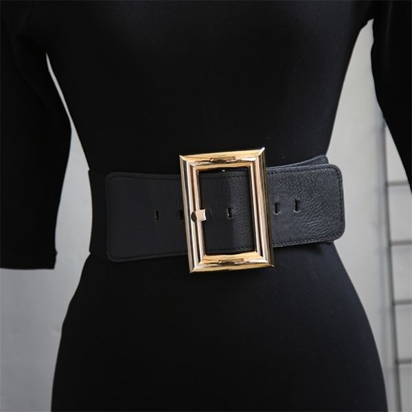women's decorative coat with square buckle belt and dress elastic wide girdle luxury design 220428, Black;brown
women's decorative coat with square buckle belt and dress elastic wide girdle luxury design 220428, Black;brown