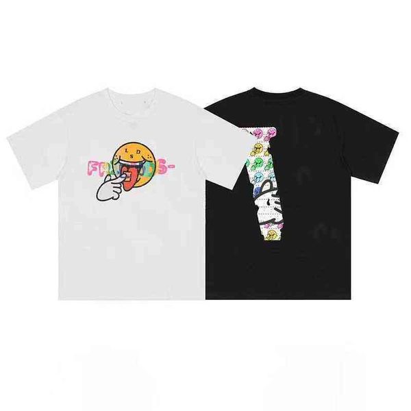 vlones designer european and american fashion brand rainbow smile big v printed short sleeve pure cotton quality hip hop men women76dz, White;black
vlones designer european and american fashion brand rainbow smile big v printed short sleeve pure cotton quality hip hop men women76dz, White;black