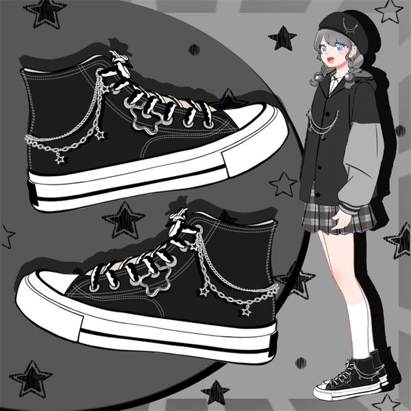 amy and michael original women sneakers fashion high casual flat canvas shoes students vulcanize plimsolls 220804, Black
amy and michael original women sneakers fashion high casual flat canvas shoes students vulcanize plimsolls 220804, Black