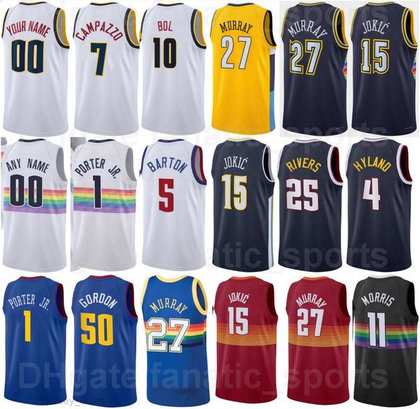 printed 75th anniversary basketball facundo campazzo jersey 7 michael porter jr 1 will barton 5 aaron gordon 50 monte morris 11 jamal murray, Black;red
printed 75th anniversary basketball facundo campazzo jersey 7 michael porter jr 1 will barton 5 aaron gordon 50 monte morris 11 jamal murray, Black;red