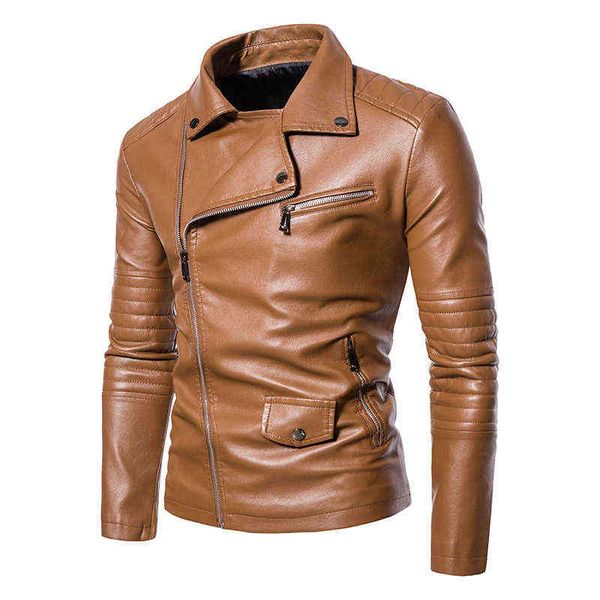 2022 men winter motorcycle pilot leather jacket fashion brand designer punk wind oblique zipper design men's leather jacket coat t22072, Black
2022 men winter motorcycle pilot leather jacket fashion brand designer punk wind oblique zipper design men's leather jacket coat t22072, Black