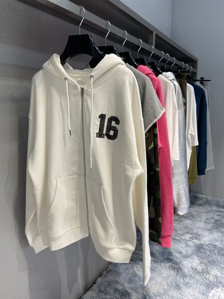 women's hoodies & sweatshirts designer front and back 16 alphanumeric three-dimensional embroidered zipper terry hoodie os off shoulder, Black
women's hoodies & sweatshirts designer front and back 16 alphanumeric three-dimensional embroidered zipper terry hoodie os off shoulder, Black