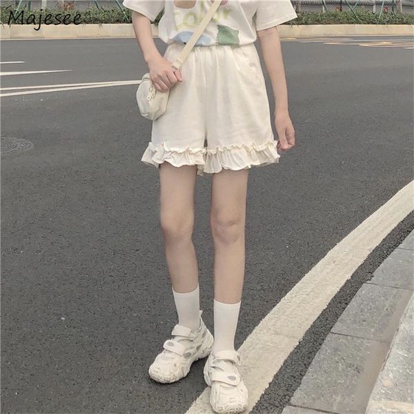 women shorts preppy style japanese high waist elastic ruffles wide leg trousers students sweet korean chic allmatch casual 220617, White;black
women shorts preppy style japanese high waist elastic ruffles wide leg trousers students sweet korean chic allmatch casual 220617, White;black