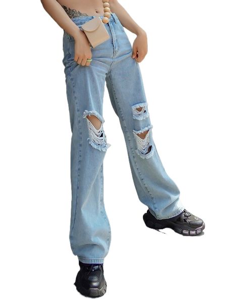 dazy ripped zip fly boyfriend jeans w90i#, Blue
dazy ripped zip fly boyfriend jeans w90i#, Blue